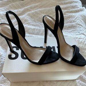 SCHUTZ Black Slingback Stiletto Heels